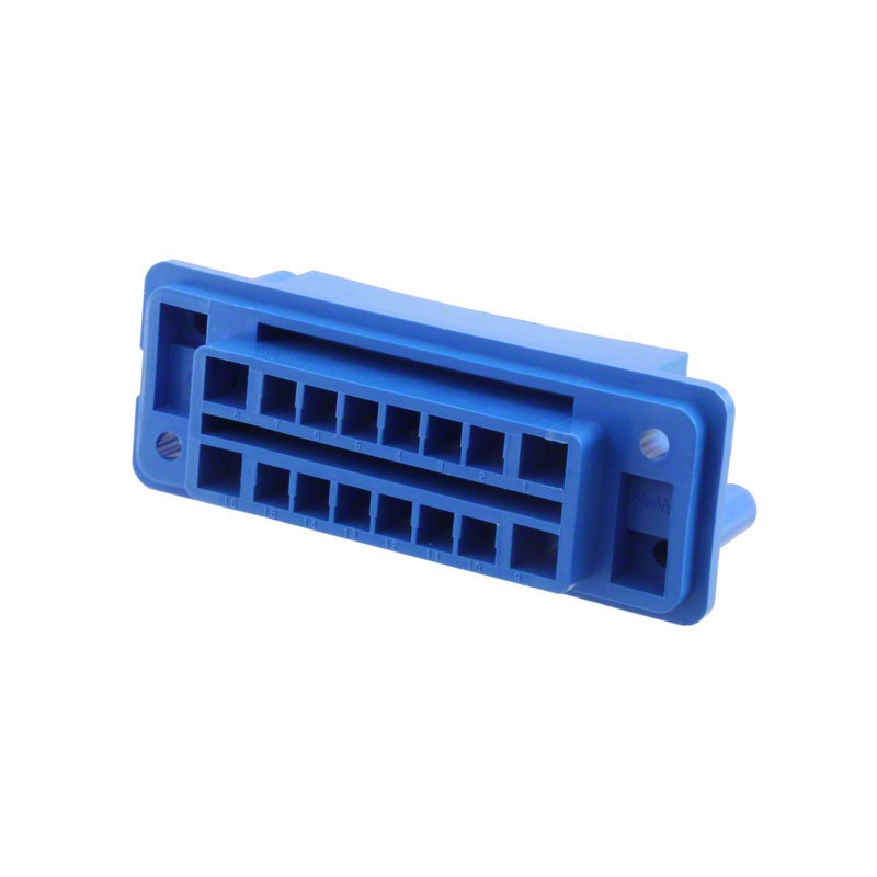 1 pcs : 172059-1 - CONN PLUG HSG DRAWER 16POS BLUE