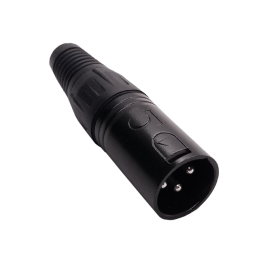 1 pcs : IO-XLR3-M-BK - CONN RCPT MALE XLR 3POS SILVER