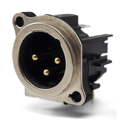 1 pcs : IO-XLR3-M-BH - CONN RCPT MALE XLR 3P GOLD SLDR