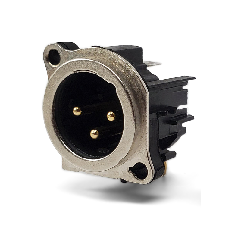 1 pcs : IO-XLR3-M-BH - CONN RCPT MALE XLR 3P GOLD SLDR