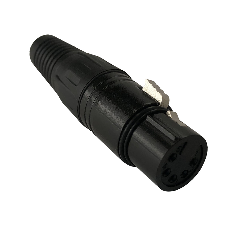 1 pcs : IO-XLR5-F-BKAU - CONN PLUG FMALE XLR 5POS GOLD