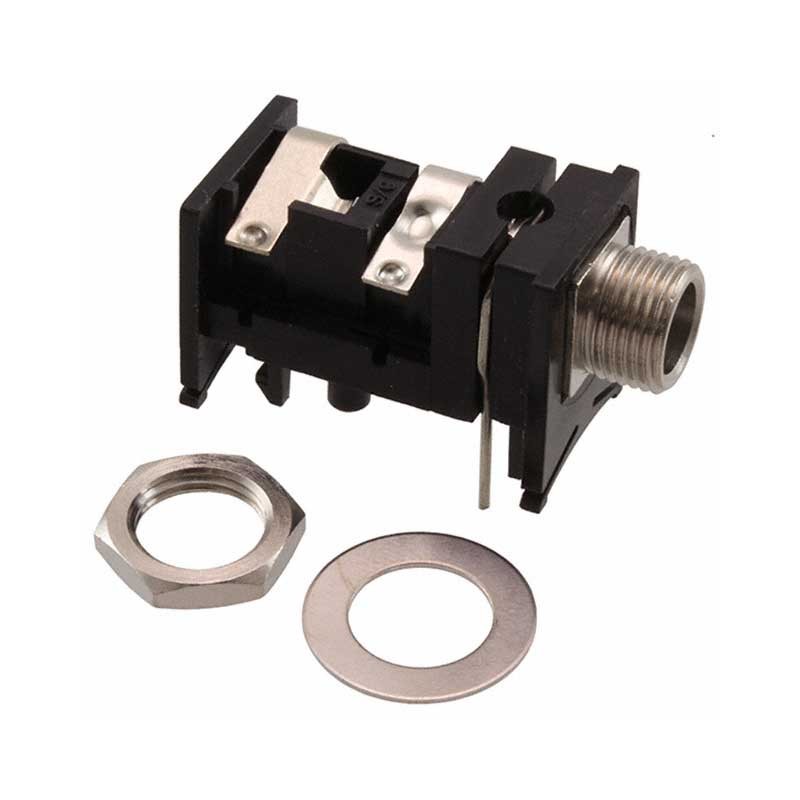 1 pcs : SN49C12B - CONN JACK STEREO 6.35MM R/A