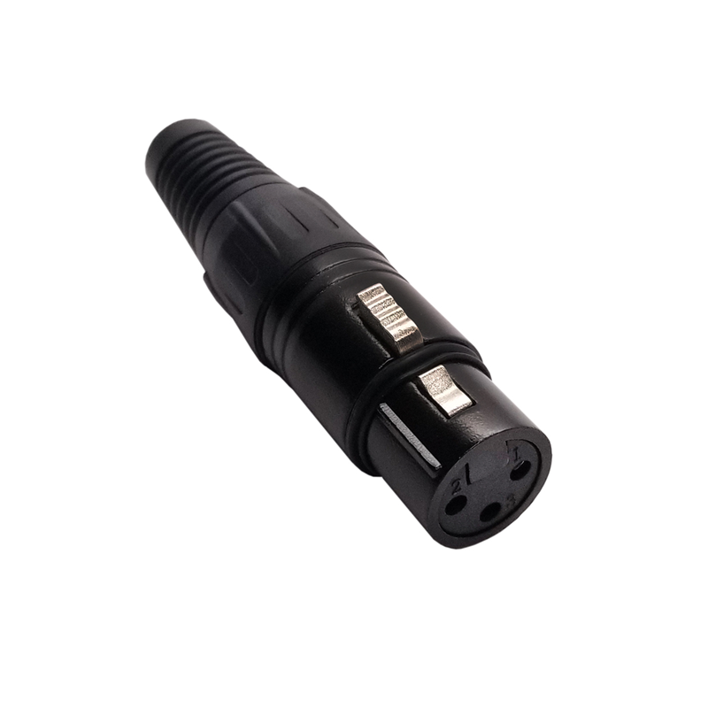 1 pcs : IO-XLR3-F-BK - CONN PLUG FMALE XLR 3POS SILVER
