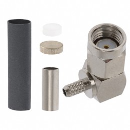 1 pcs : CONREVSMA012 - CONN RPSMA PLUG R/A 50OHM SOLDER