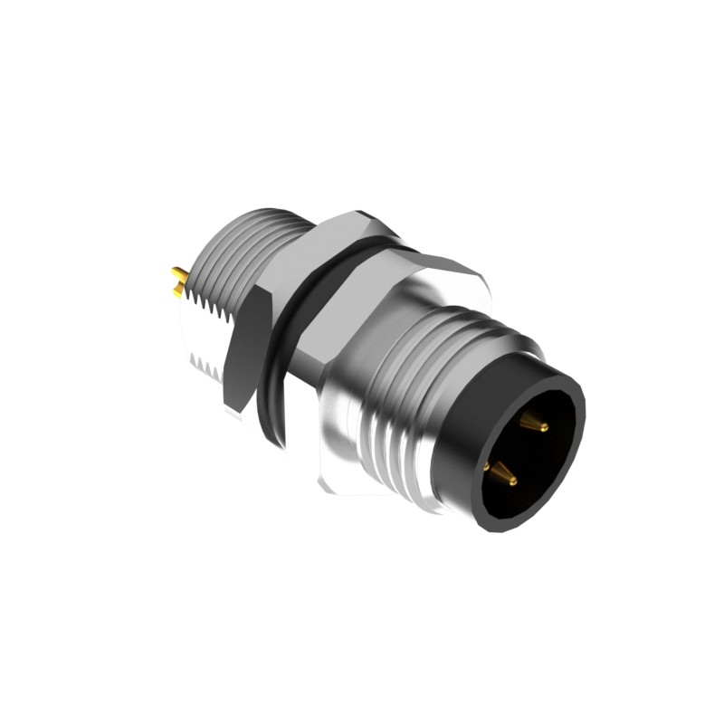 1 pcs : 54-00294 - M8 A-CODE 3POS PLUG PANEL MOUNT