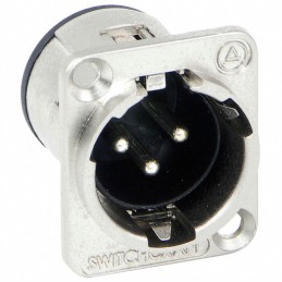 1 pcs : E3MSC - CONN RCPT MALE XLR 3P SOLDER CUP