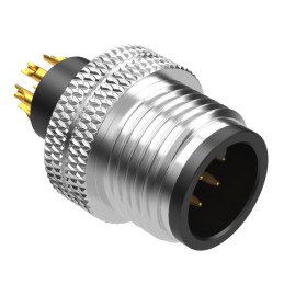 1 pcs : 50-00962 - CONN PLUG MALE 8P GOLD SLDR CUP