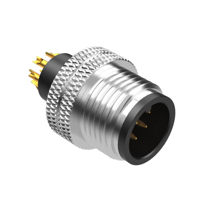 1 pcs : 50-00962 - CONN PLUG MALE 8P GOLD SLDR CUP