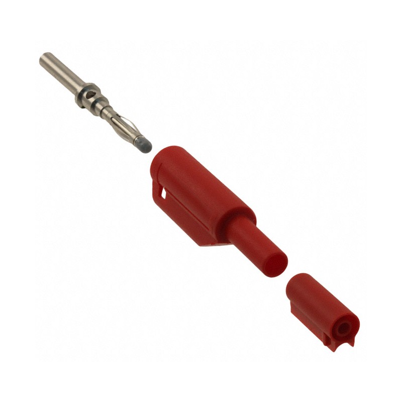 1 pcs : 72925-2 - CONN BANANA PLUG STACK MINI RED