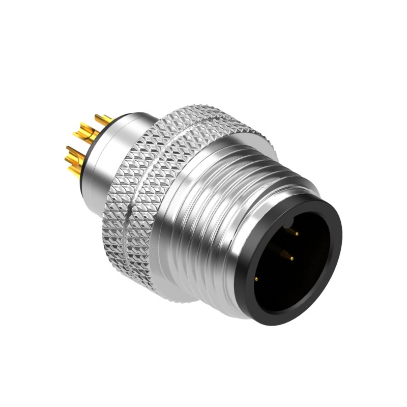 1 pcs : 50-00989 - CONN PLUG MALE 6P GOLD SLDR CUP