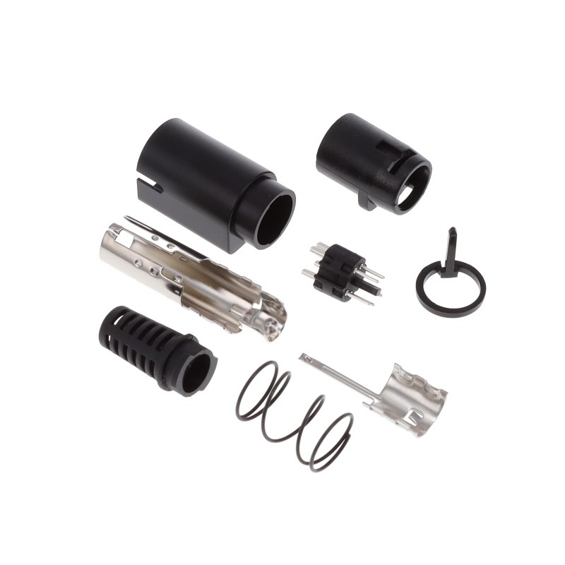 1 pcs : KMDLAX-5P - CONN PLUG MALE MINI DIN 5POS SLD