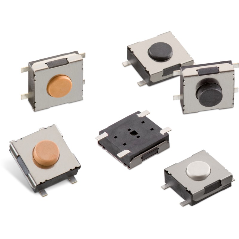 10 pcs - IP67 Black, Orange Tact Switch, SPST 50mA 3mm Surface Mount