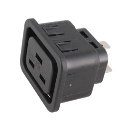 1 pcs : 6183.0001 - PWR ENT RCPT IEC320-2-2J PNL QC