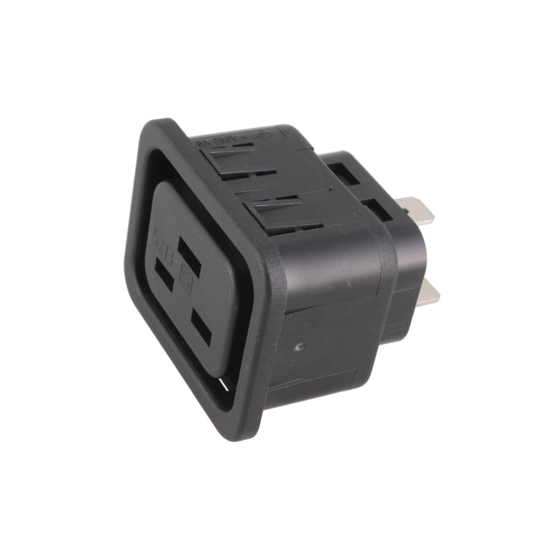 1 pcs : 6183.0001 - PWR ENT RCPT IEC320-2-2J PNL QC