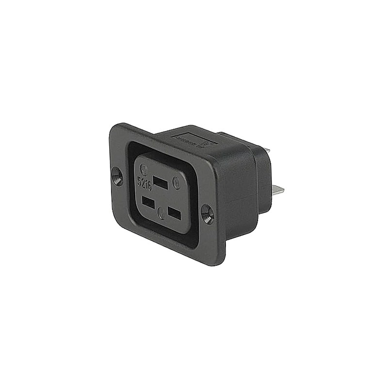 1 pcs : 6183.0002 - PWR ENT RCPT IEC320-2-2J PNL QC