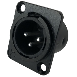 1 pcs : IO-XLR3-M-BK-JL - CONN RCPT MALE XLR 3P SOLDER CUP