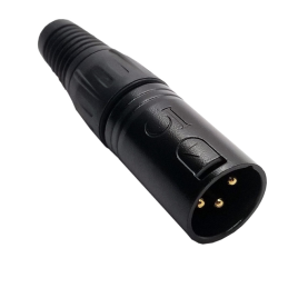 1 pcs : IO-XLR3-M-BKAU - CONN RCPT MALE XLR 3POS GOLD