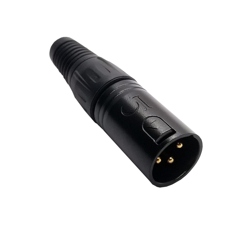 1 pcs : IO-XLR3-M-BKAU - CONN RCPT MALE XLR 3POS GOLD