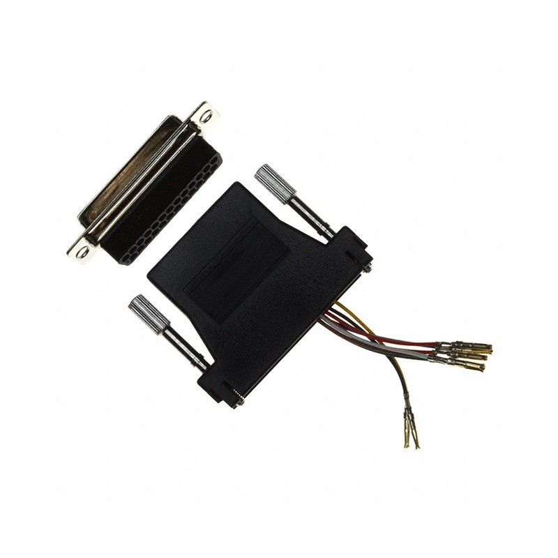 1 pcs : RJADK25S7080811 - ADAPT DB25F TO RJ45 JACK BLACK