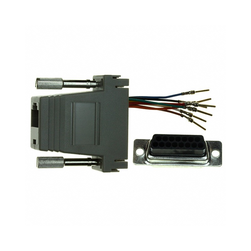 1 pcs : RJADK15P7080831 - ADAPT DB15M TO RJ45 JACK GRAY
