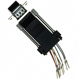 1 pcs : RJADK09P7080811 - ADAPT DB9M TO RJ45 JACK BLACK