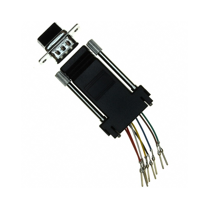 1 pcs : RJADK09P7080811 - ADAPT DB9M TO RJ45 JACK BLACK