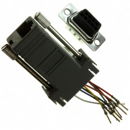 1 pcs : RJADK09P7080831 - ADAPT DB9M TO RJ45 JACK GRAY