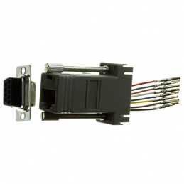 1 pcs : RJADK09S7080831 - ADAPT DB9F TO RJ45 JACK GRAY