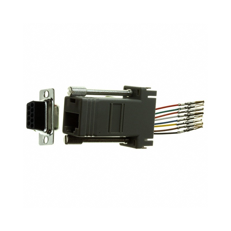 1 pcs : RJADK09S7080831 - ADAPT DB9F TO RJ45 JACK GRAY