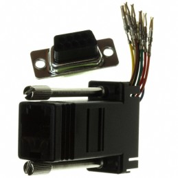 1 pcs : RJADK09S7080811 - ADAPT DB9F TO RJ45 JACK BLACK