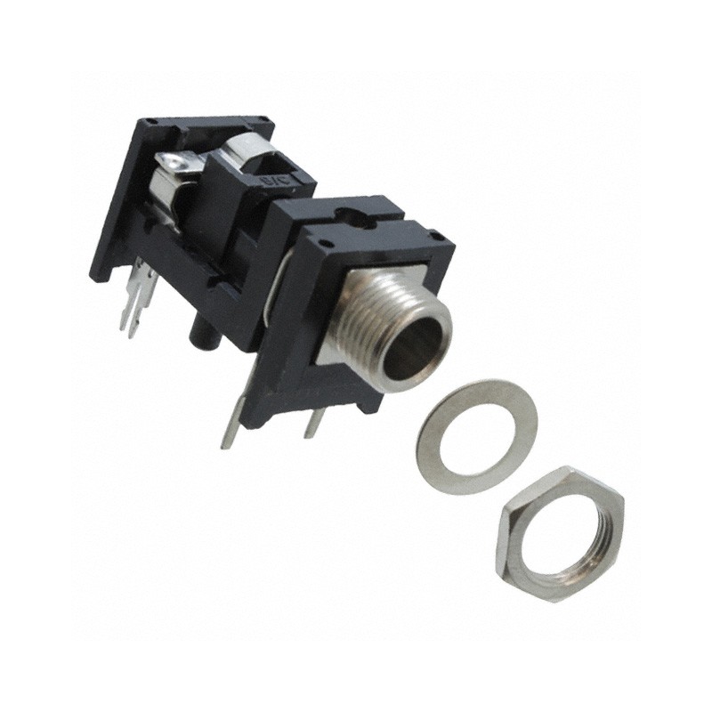 1 pcs : RA49C12A - CONN JACK MONO 6.35MM R/A