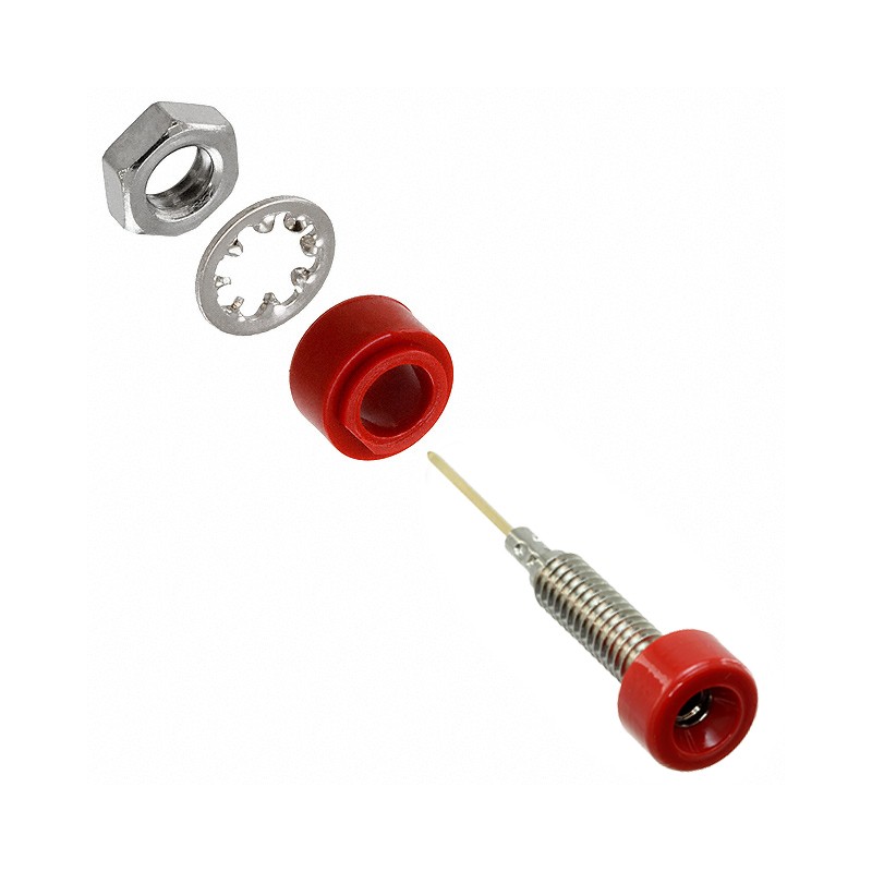 1 pcs : 4773-2 - CONN TIP JACK MINI WIRE WRAP RED