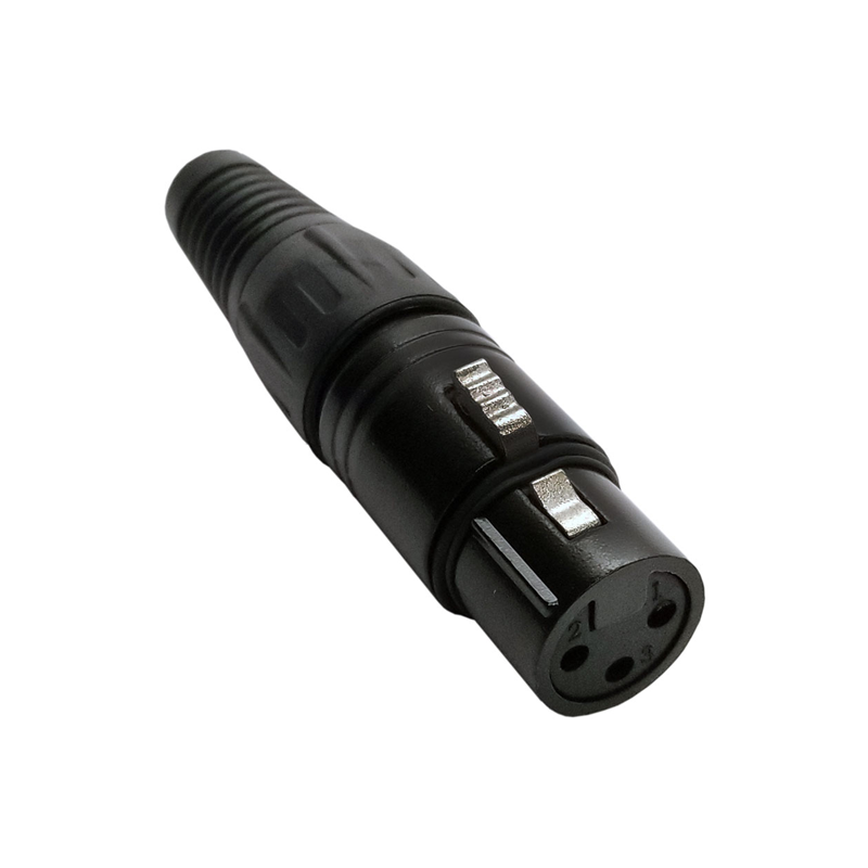 1 pcs : IO-XLR3-F-BKAU - CONN PLUG FMALE XLR 3POS GOLD