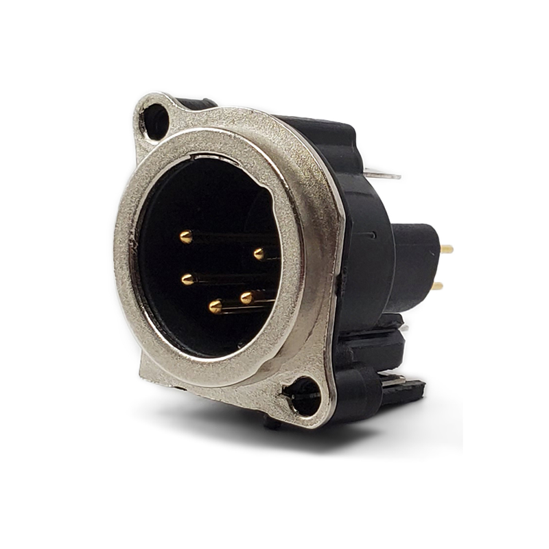 1 pcs : IO-XLR5-M-BV - CONN RCPT MALE XLR 5P GOLD SLDR