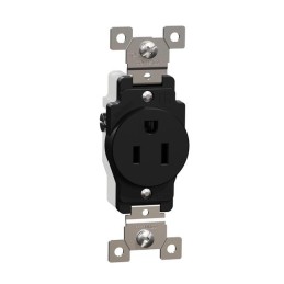 1 pcs : SQR42100BK - TR 15A SINGLE OUTLET COMM BK