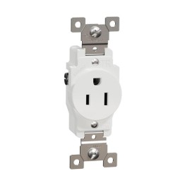 1 pcs : SQR42100WH - TR 15A SINGLE OUTLET COMM WH