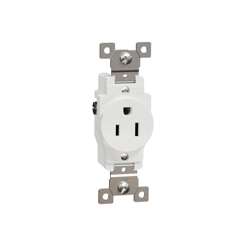 1 pcs : SQR42100WH - TR 15A SINGLE OUTLET COMM WH
