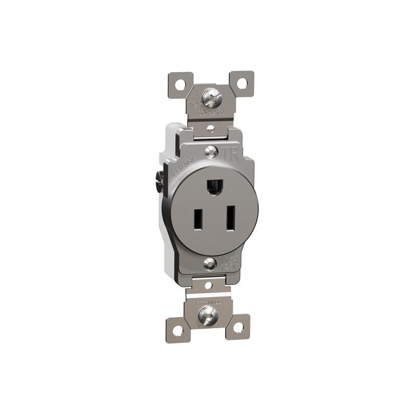 1 pcs : SQR42100GY - TR 15A SINGLE OUTLET COMM GY