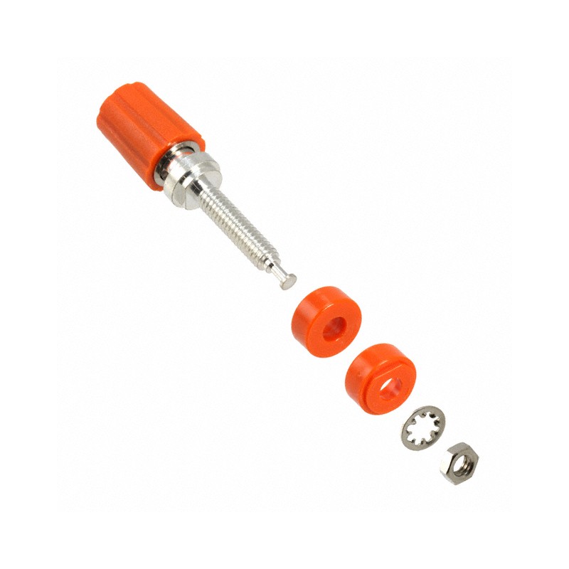 1 pcs : 3760-3 - CONN BIND POST KNURLED ORANGE