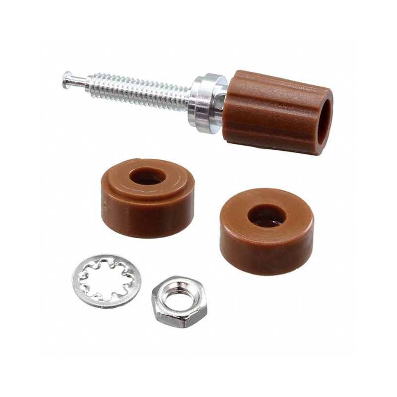 1 pcs : 3760-1 - CONN BIND POST KNURLED BROWN