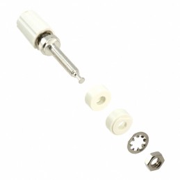 1 pcs : 3760-9 - CONN BIND POST KNURLED WHITE