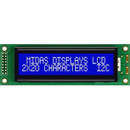 1 pcs - Midas MC22005A6W-BNMLWI-V2 Alphanumeric LCD Alphanumeric Display, 2 Rows by 20 Characters