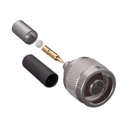 1 pcs : CONN007-2-W - CONN N PLUG STR 50 OHM CRIMP