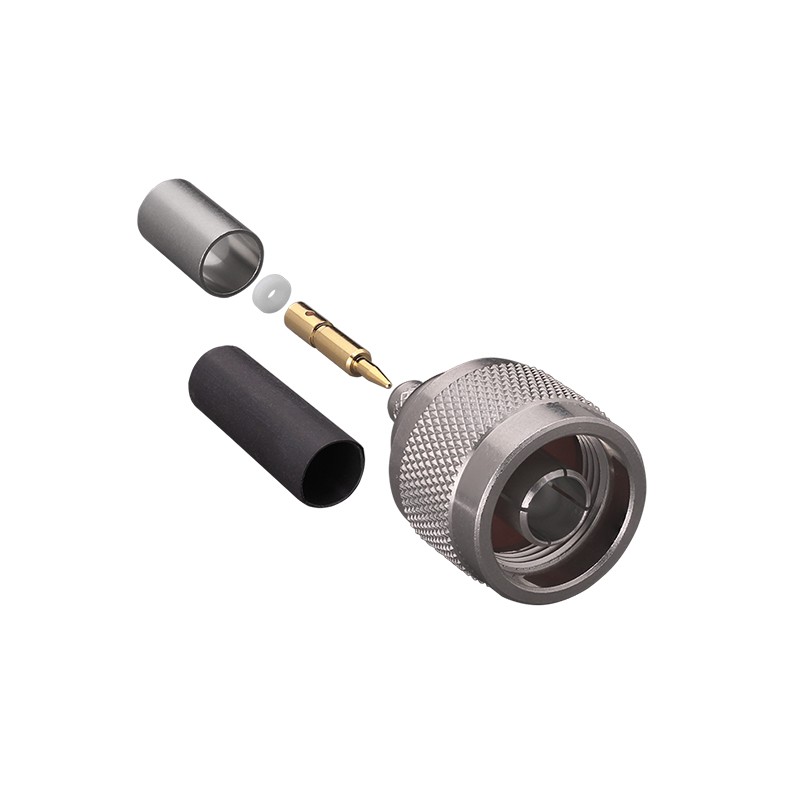 1 pcs : CONN007-2-W - CONN N PLUG STR 50 OHM CRIMP