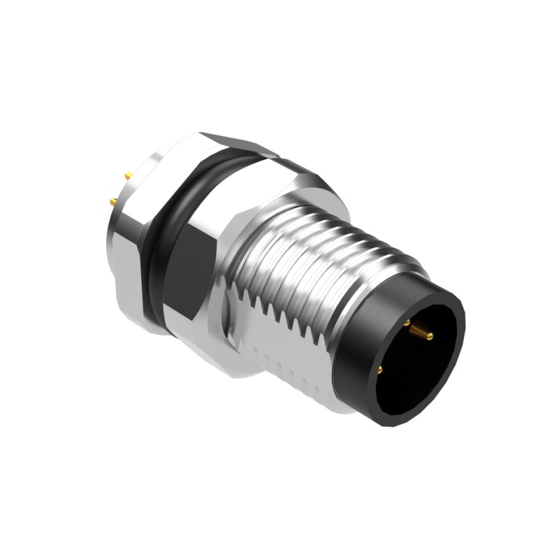 1 pcs : 54-00290 - M8 A-CODE 3POS PLUG PANEL MOUNT