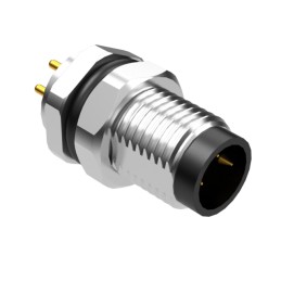 1 pcs : 54-00275 - M8 A-CODE 3POS PLUG PANEL MOUNT