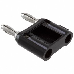 1 pcs : BU-PMDP-S-0 - CONN DBL BANANA PLG SLDRLESS BLK