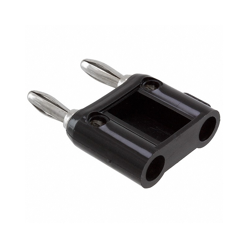 1 pcs : BU-PMDP-S-0 - CONN DBL BANANA PLG SLDRLESS BLK