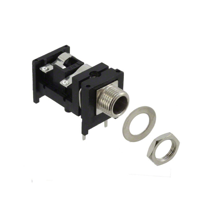 1 pcs : RA49C12B - CONN JACK STEREO 6.35MM R/A