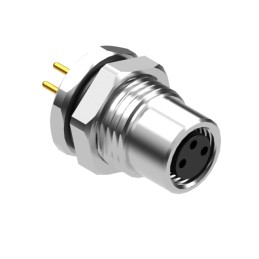 1 pcs : 54-00277 - M8 A-CODE 3POS RCPT PANEL MOUNT